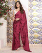 Ready To Wear Red Georgette Printed Saree