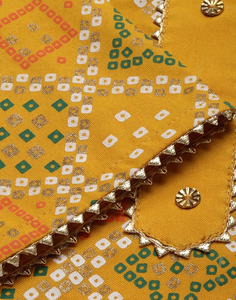 Mustard Kurti With Pant And Dupatta | Leemboodi