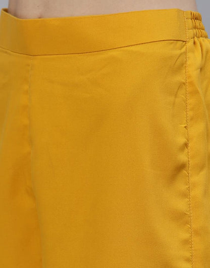 Mustard Kurti With Pant And Dupatta | Leemboodi