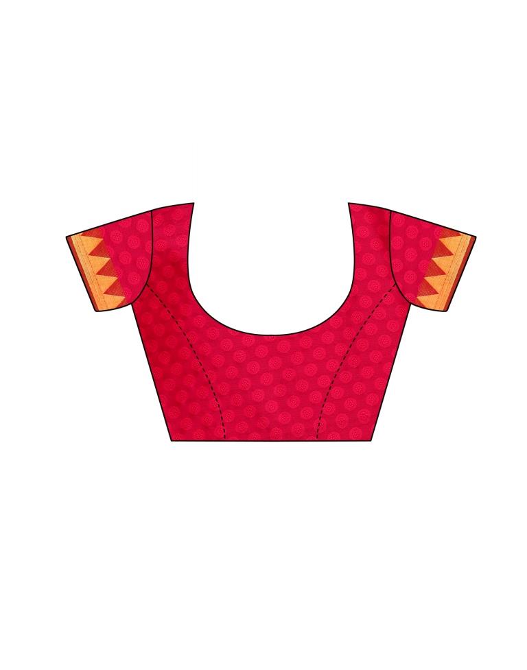 Red Coloured Poly Silk Jacquard Partywear saree | Sudathi