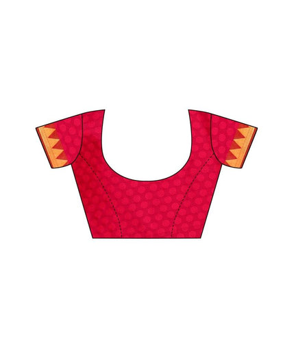 Red Coloured Poly Silk Jacquard Partywear saree | Sudathi