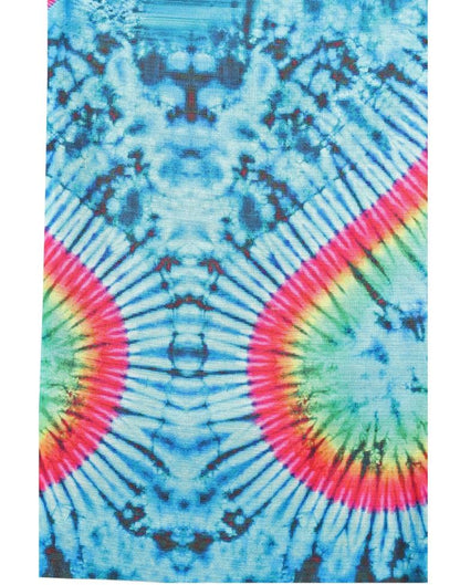 Blue Printed Silk Saree