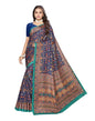 Navy Blue Coloured Art Silk Digital Printed Partywear saree | Leemboodi