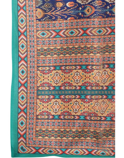 Navy Blue Coloured Art Silk Digital Printed Partywear saree | Leemboodi