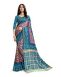Blue Coloured Poly Silk Printed Casual saree | Sudathi