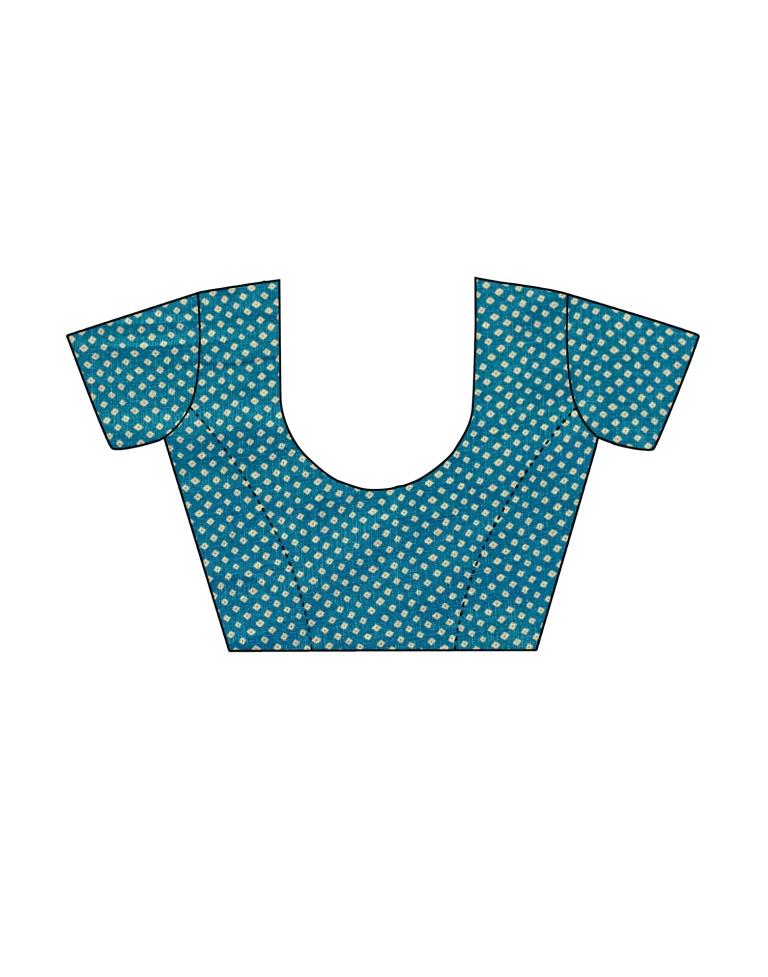 Blue Coloured Poly Silk Printed Casual saree | Sudathi