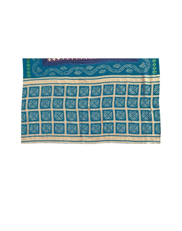 Blue Coloured Poly Silk Printed Casual saree | Sudathi