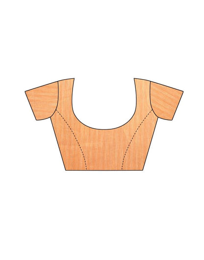 Orange Coloured Cotton Blend Printed Jari Border Partywear saree | Leemboodi