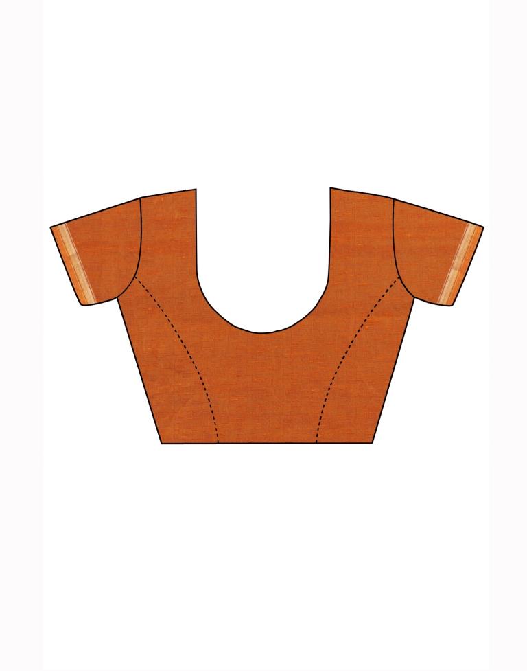 Purple Coloured Cotton Blend Printed Jari Border Casual saree | Leemboodi