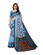 Sky Blue Coloured Cotton Blend Printed Casual saree | Leemboodi