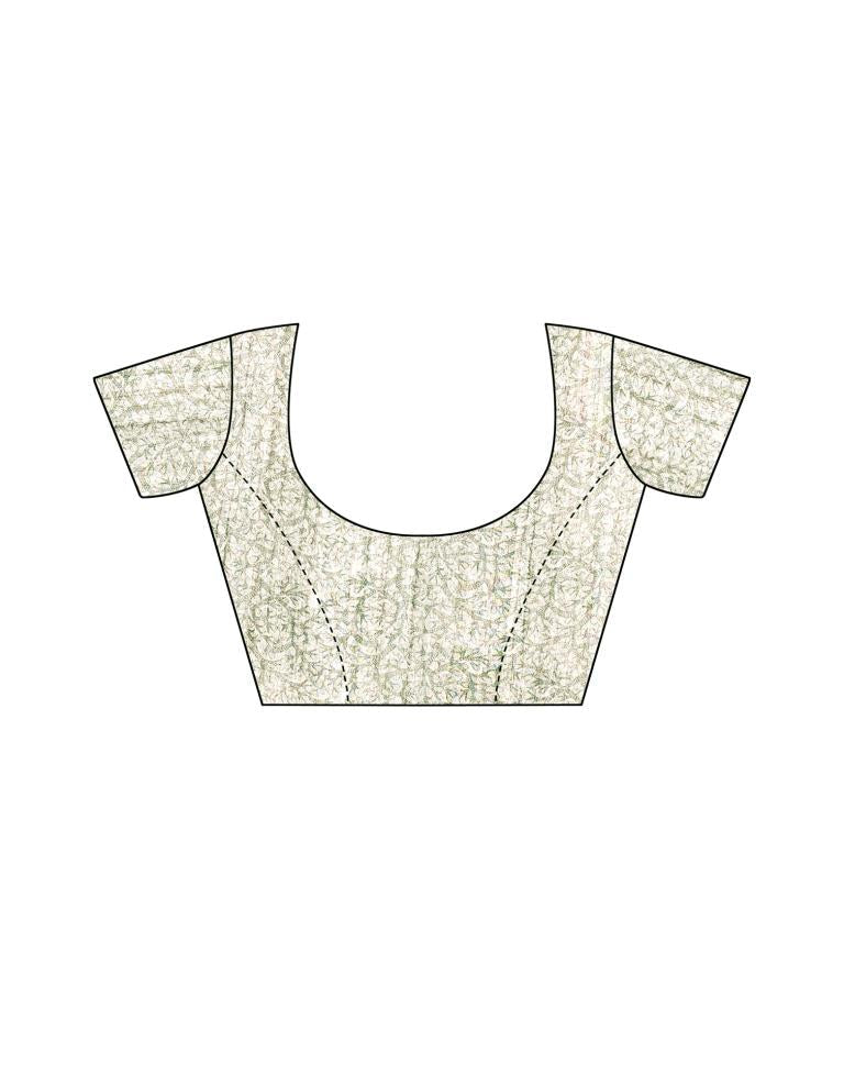 Mint Green Coloured Art Silk Digital Printed Partywear saree | Leemboodi