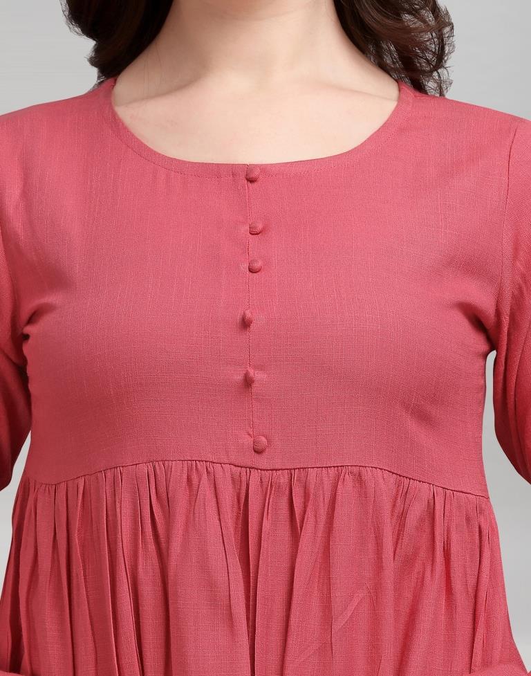 Angelic Pink Gathered Top | Leemboodi