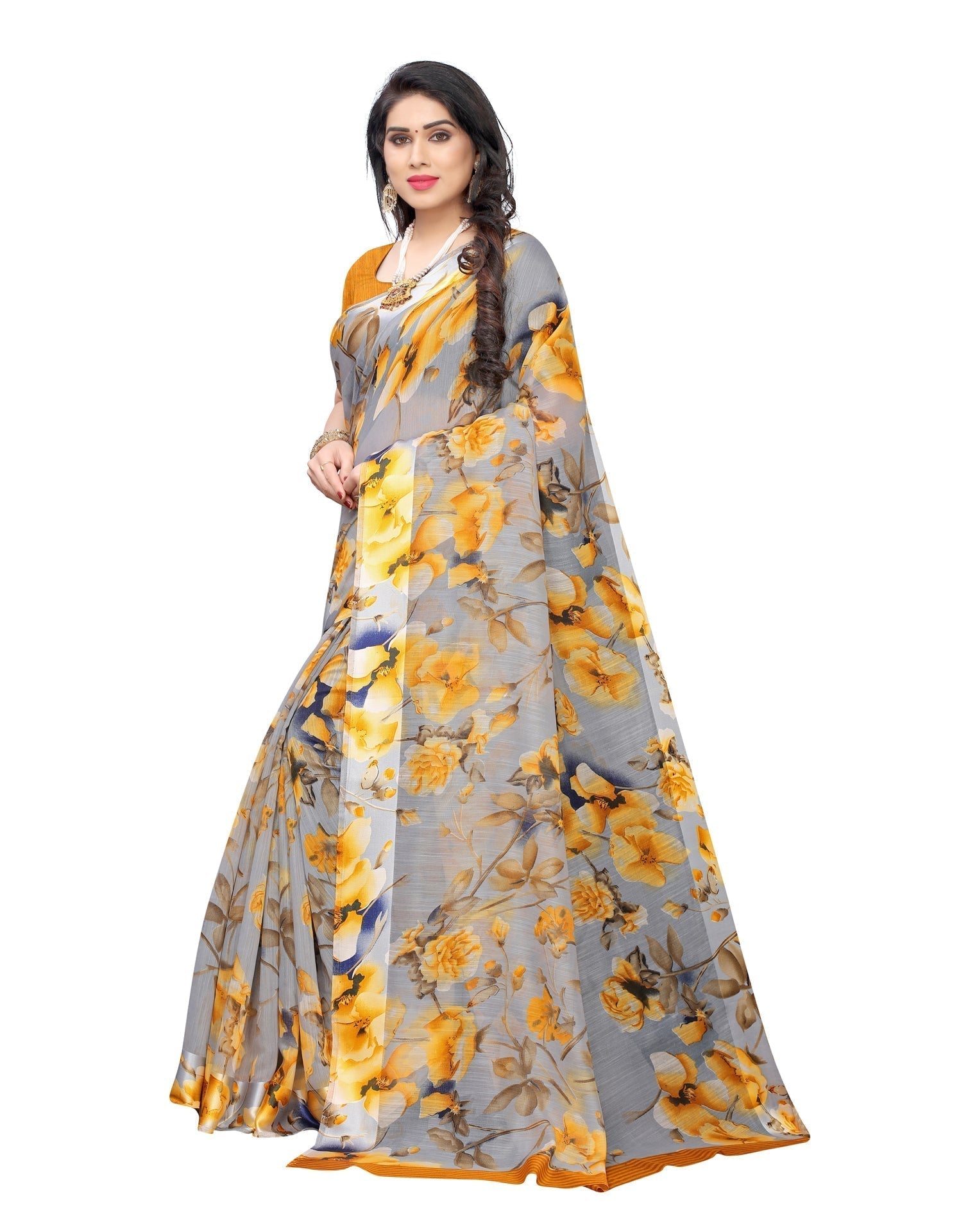 Mustard Yellow Cotton Saree | Sudathi