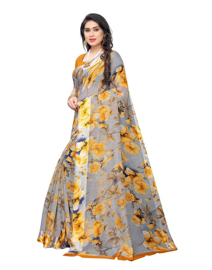 Mustard Yellow Cotton Saree | Sudathi
