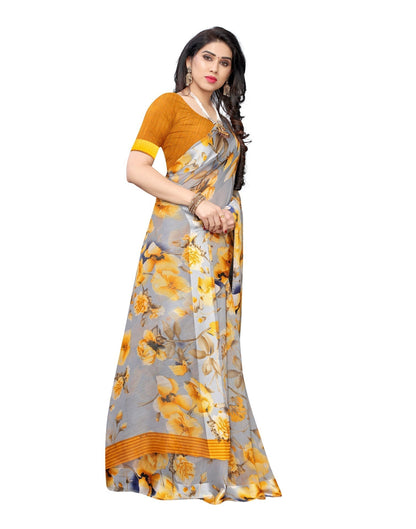 Mustard Yellow Cotton Saree | Sudathi