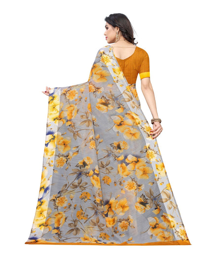 Mustard Yellow Cotton Saree | Sudathi
