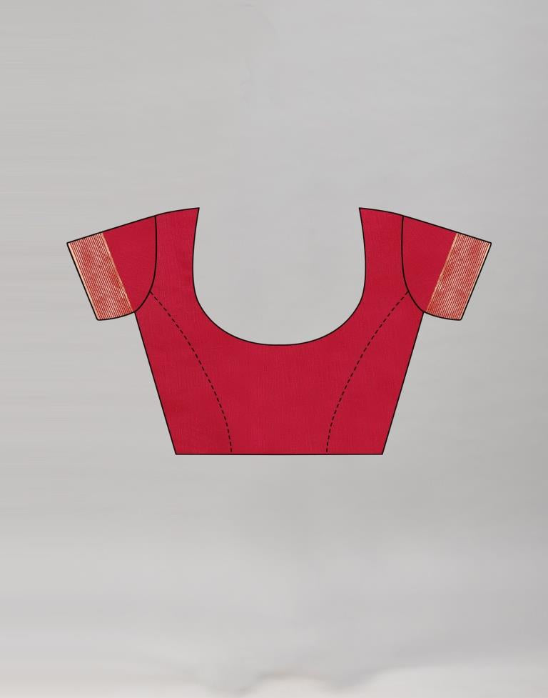 Pink Banarasi Cotton Saree