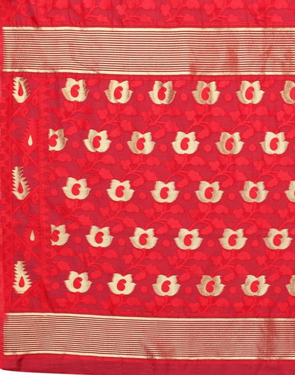 Red Banarasi Cotton Saree