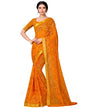 Orange Coloured Bandhni Printed Cotton Saree | Sudathi