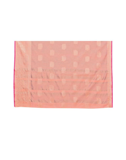 Peach Banarasi Cotton Saree
