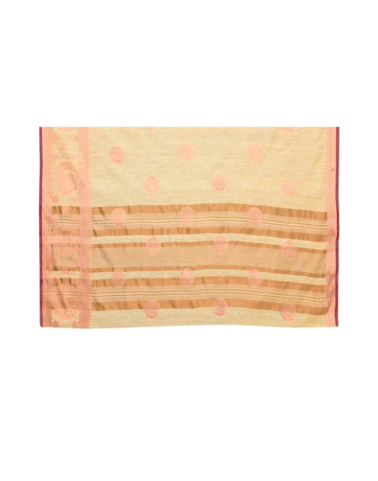 Mellow Yellow Cotton Slub Plain Saree | Sudathi