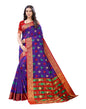 Violet Coloured Poly Silk Jacquard Partywear saree | Sudathi