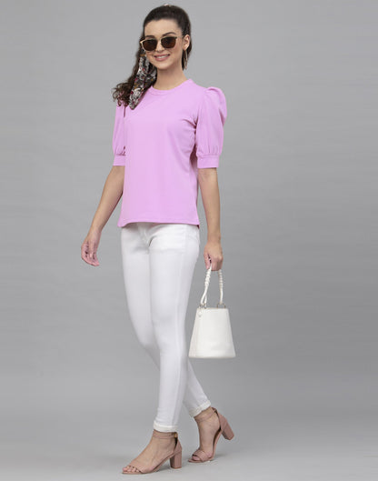 Lavender Knitted Top | Leemboodi