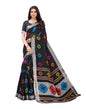 Black Coloured Poly Cotton Printed Casual saree | Sudathi