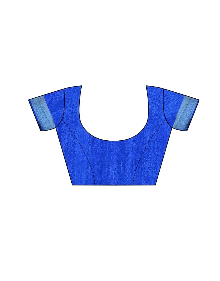 Blue Coloured Poly Cotton Printed Casual saree | Sudathi
