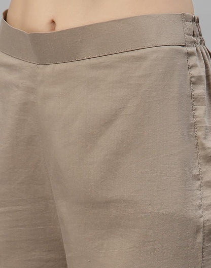Light Grey Kurti With Pant And Dupatta | Leemboodi