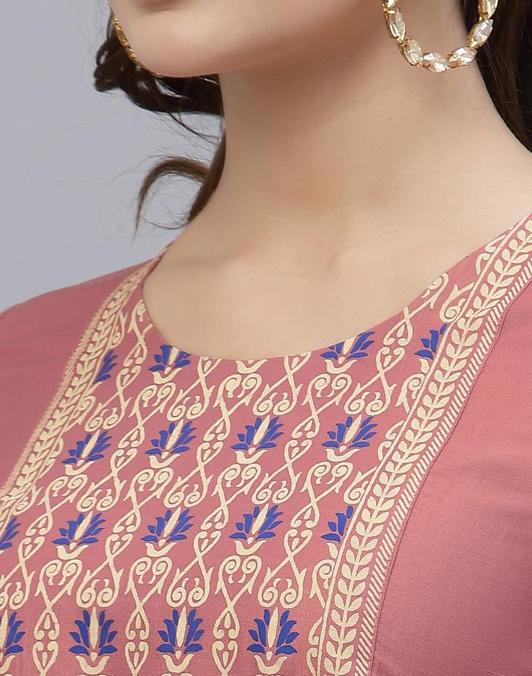 Light Pink Kurti With Pant And Dupatta | Leemboodi