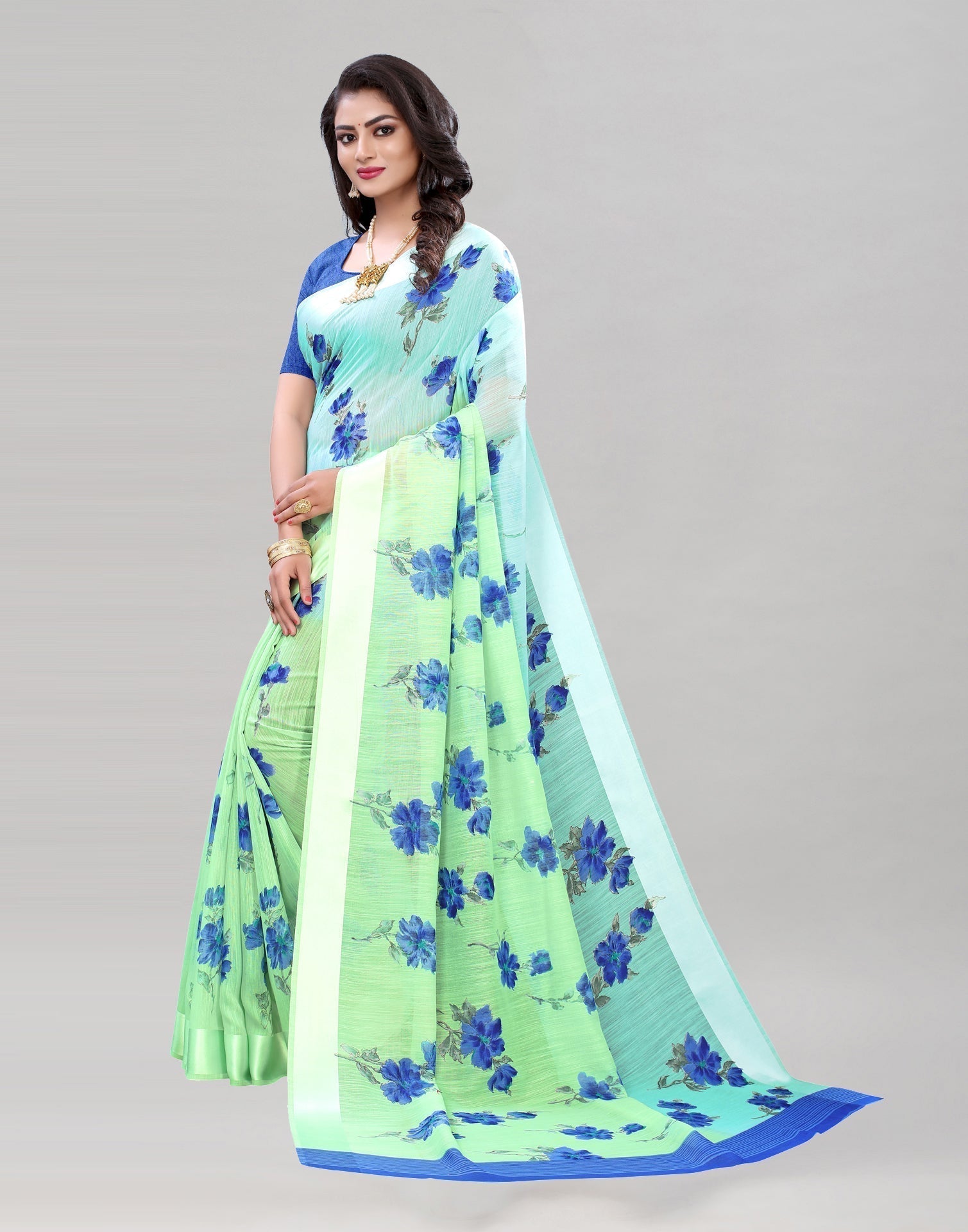 Mint Green Cotton Saree | Sudathi
