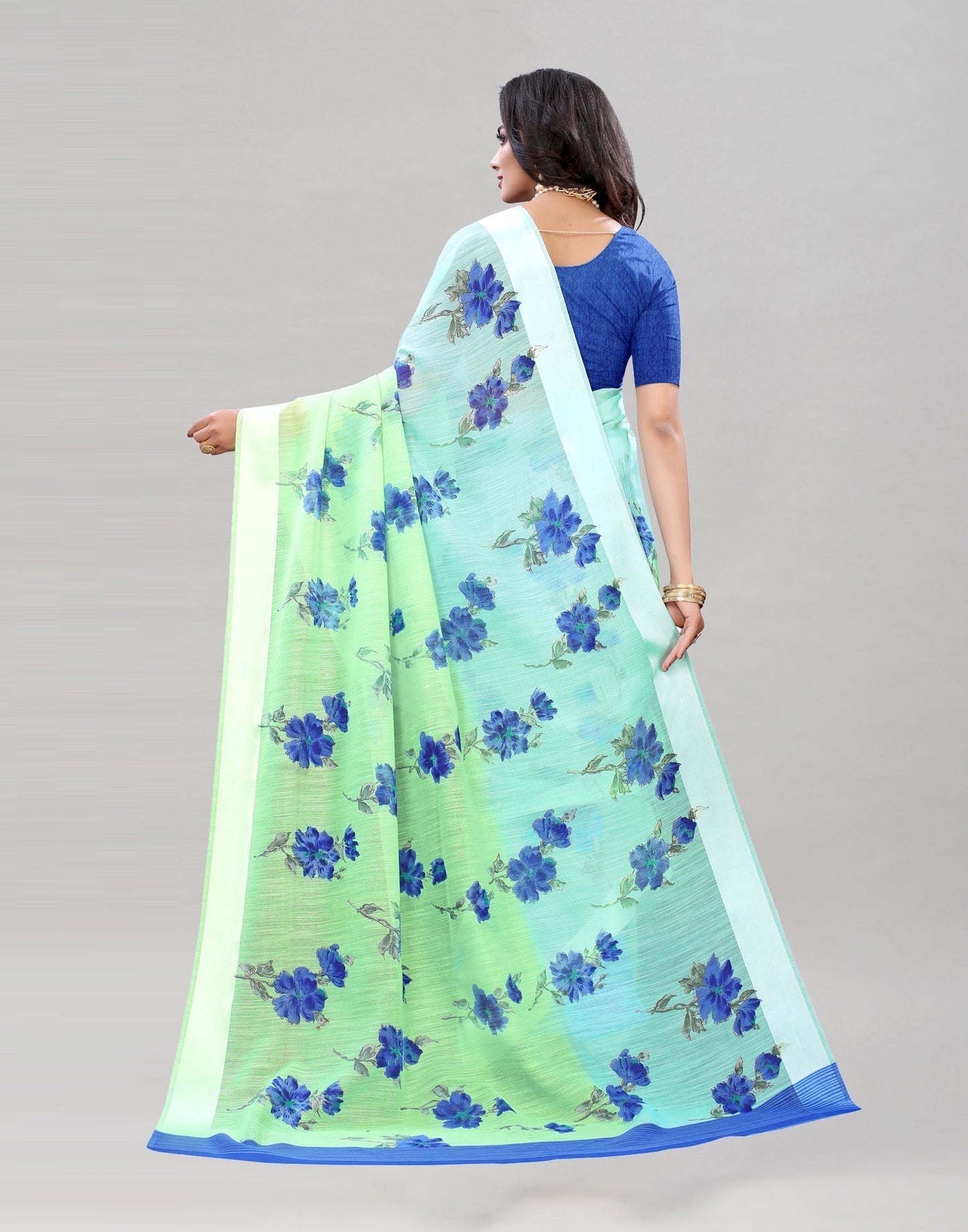 Mint Green Cotton Saree | Sudathi