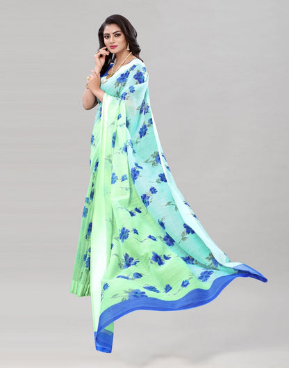 Mint Green Cotton Saree | Sudathi