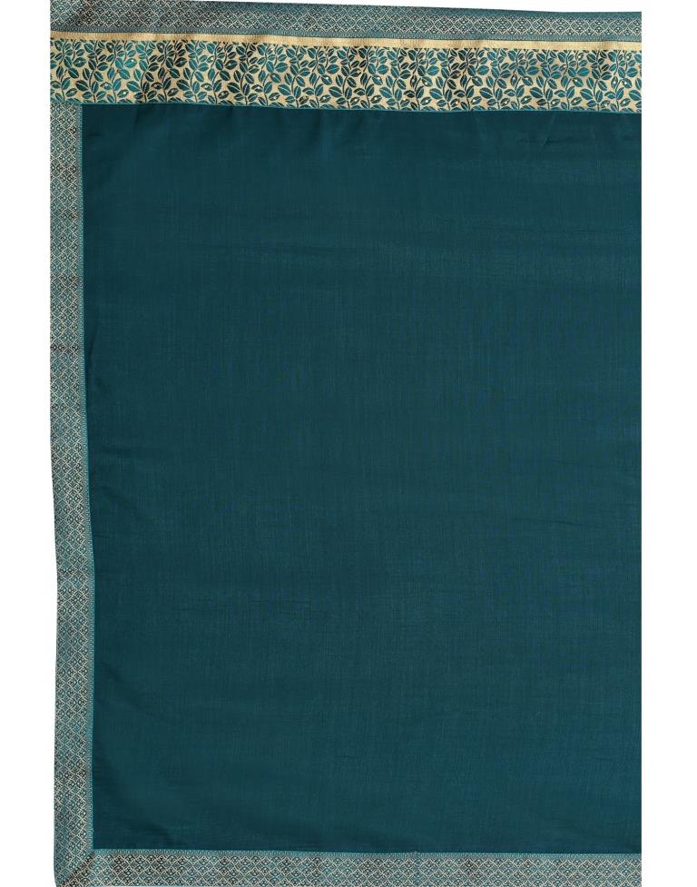 Teal Blue Coloured Poly Silk Plain Stone Work Partywear saree | Sudathi