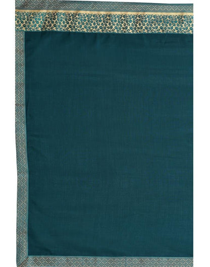 Teal Blue Coloured Poly Silk Plain Stone Work Partywear saree | Sudathi