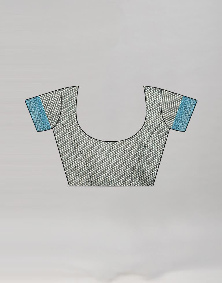 Prussian Blue Coloured Poly Silk Plain Saree | Sudathi