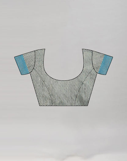 Prussian Blue Coloured Poly Silk Plain Saree | Sudathi