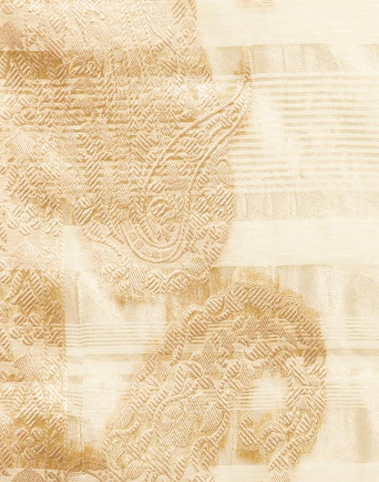 Mellow Yellow Coloured Cotton Blend Jacquard Partywear saree | Sudathi