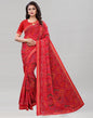 Red Coloured Georgette Bandhani Printed Saree | Sudathi