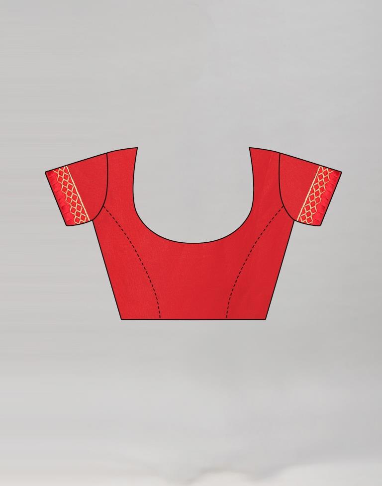 Red Coloured Georgette Bandhani Printed Saree | Sudathi