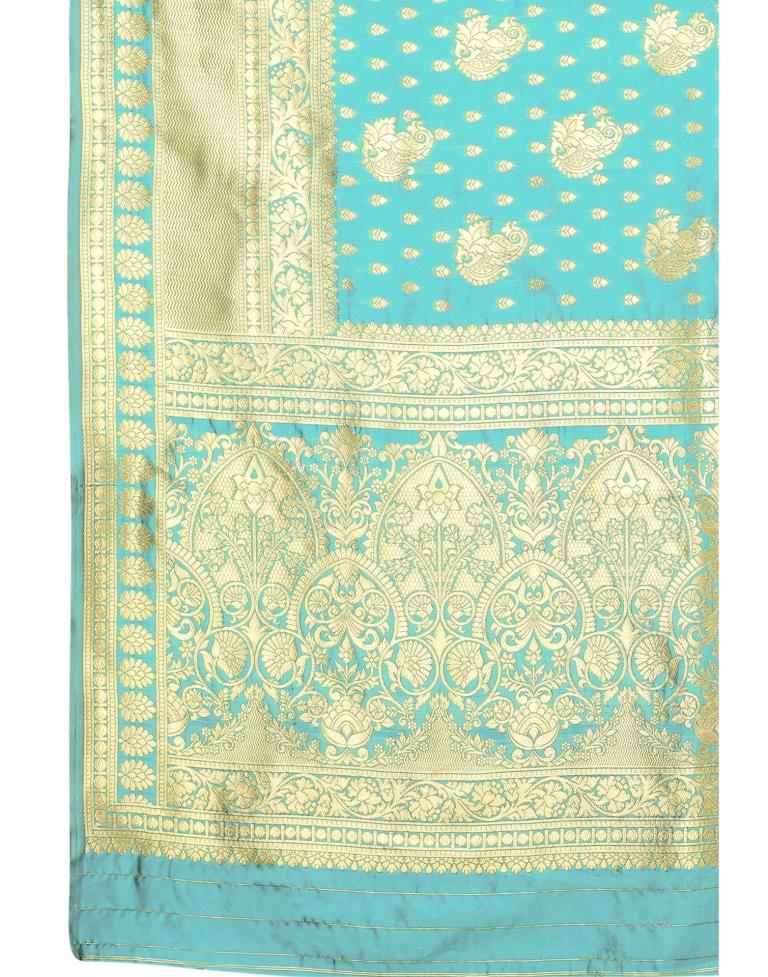 Pine Green Coloured Poly Silk Jacquard Saree | Sudathi