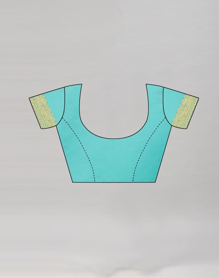 Pine Green Coloured Poly Silk Jacquard Saree | Sudathi