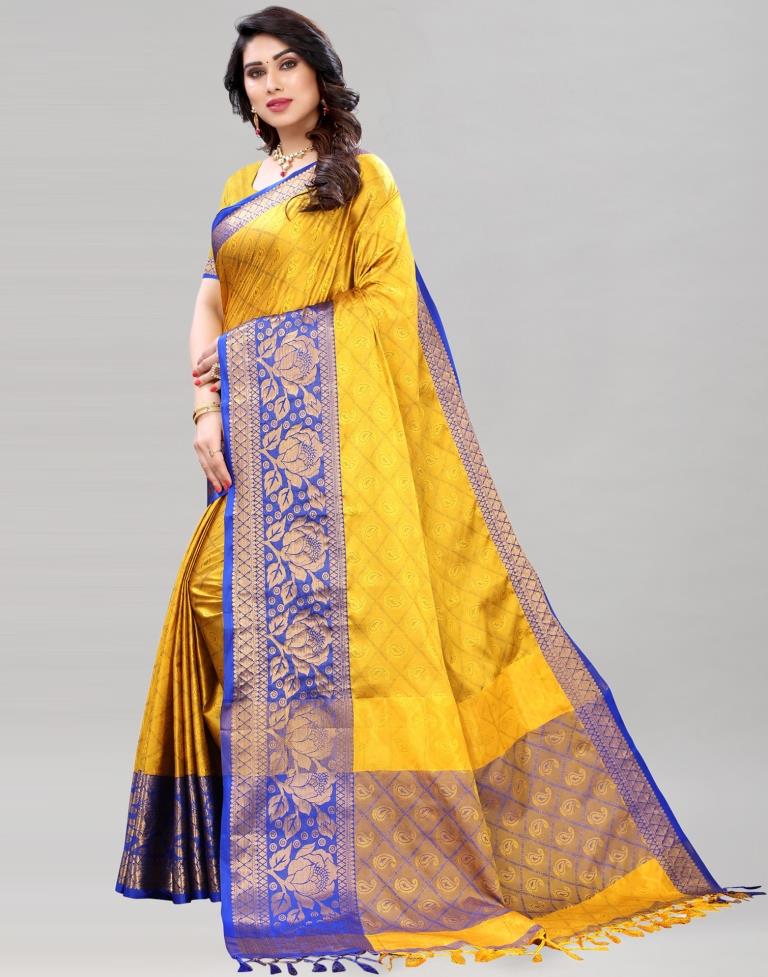 Fab Yellow Silk Saree | Sudathi