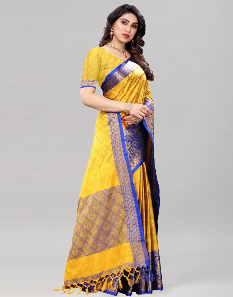 Fab Yellow Silk Saree | Sudathi