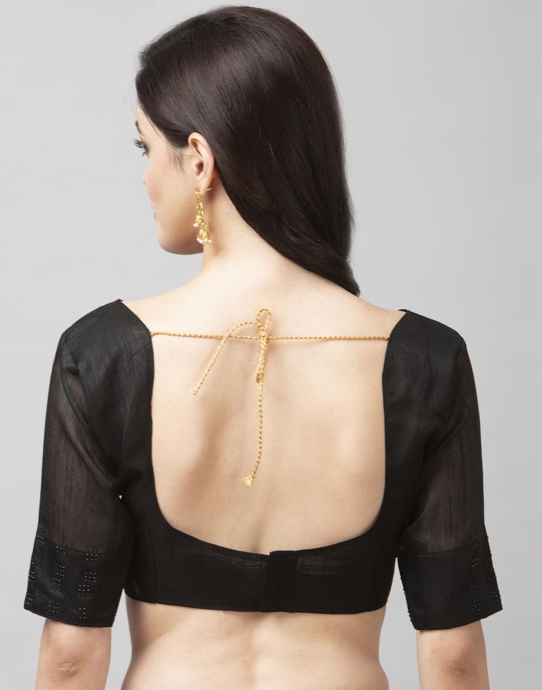Peach Coloured Poly Silk Embellished Partywear saree | Sudathi