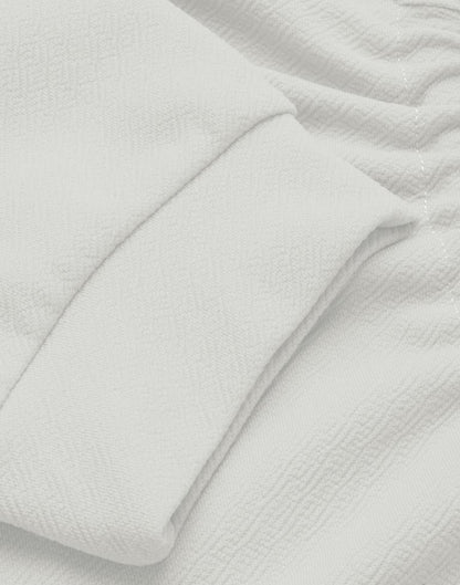 Charming White Coloured Knitted Lycra Tops | Sudathi