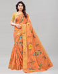 Light Orange Coloured Poly Cotton Printed Saree | Sudathi
