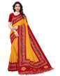 Mustard Yellow Coloured Kota Checks Bandhani Partywear saree | Sudathi