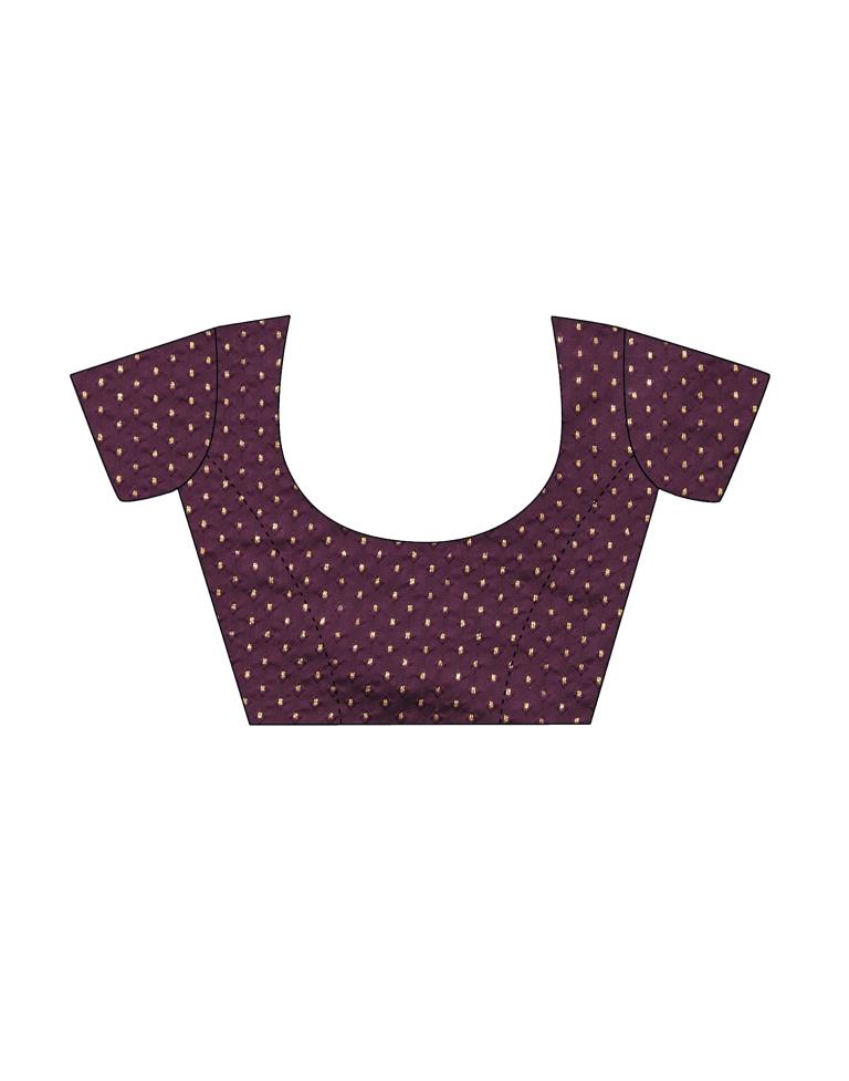 Brick Red Coloured Poly Linen Jacquard Partywear saree | Sudathi